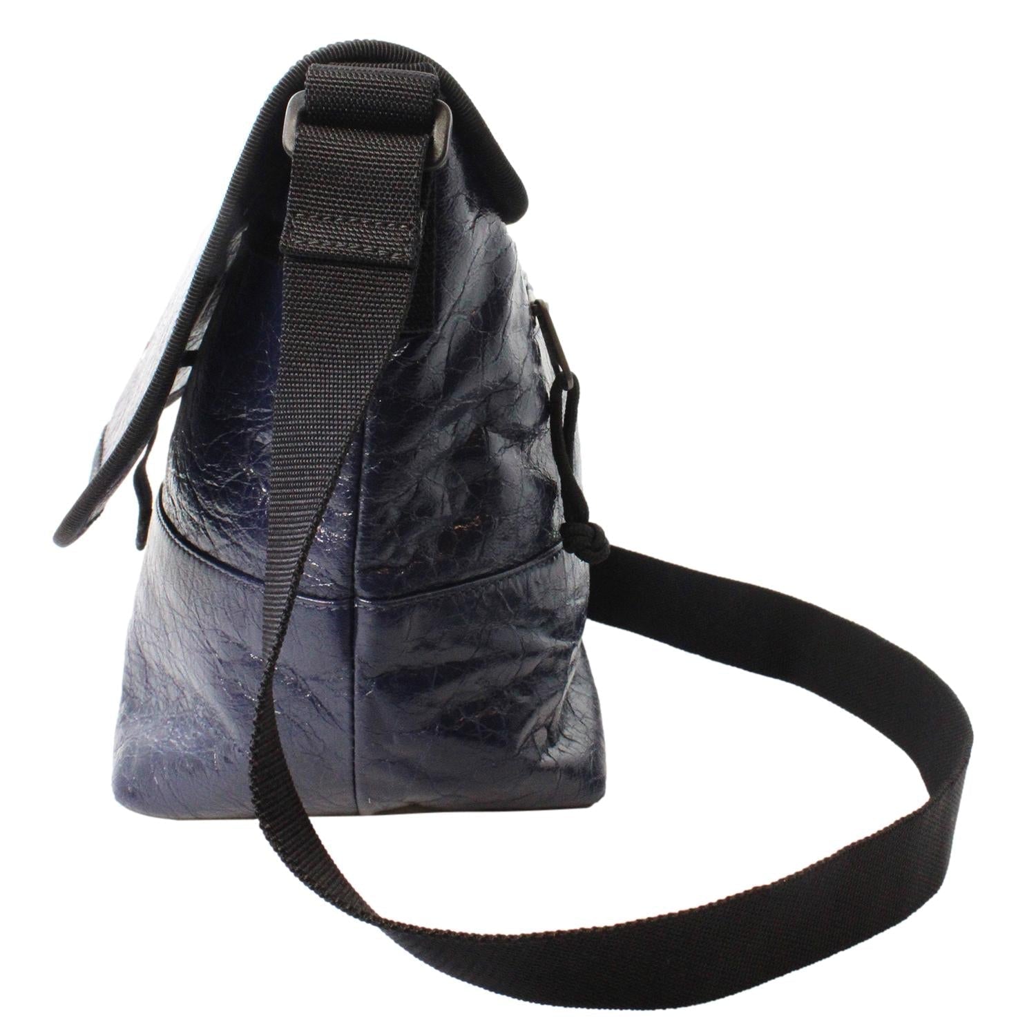 Balenciaga Arena Blue Leather Messenger Bag – Versatile & Stylish