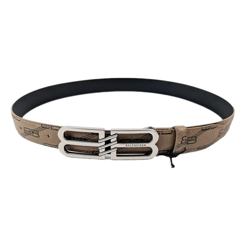 Balenciaga BB Signature Canvas Leather Belt - Elegant Monogram -   Shop Bags LLC