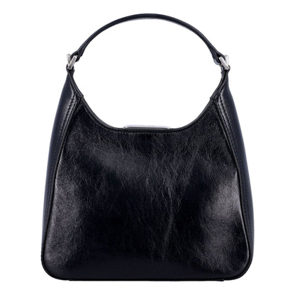 Balenciaga BB Soft Hobo Black Calfskin Leather Black Mini Shoulder Bag -   Shop Bags LLC 