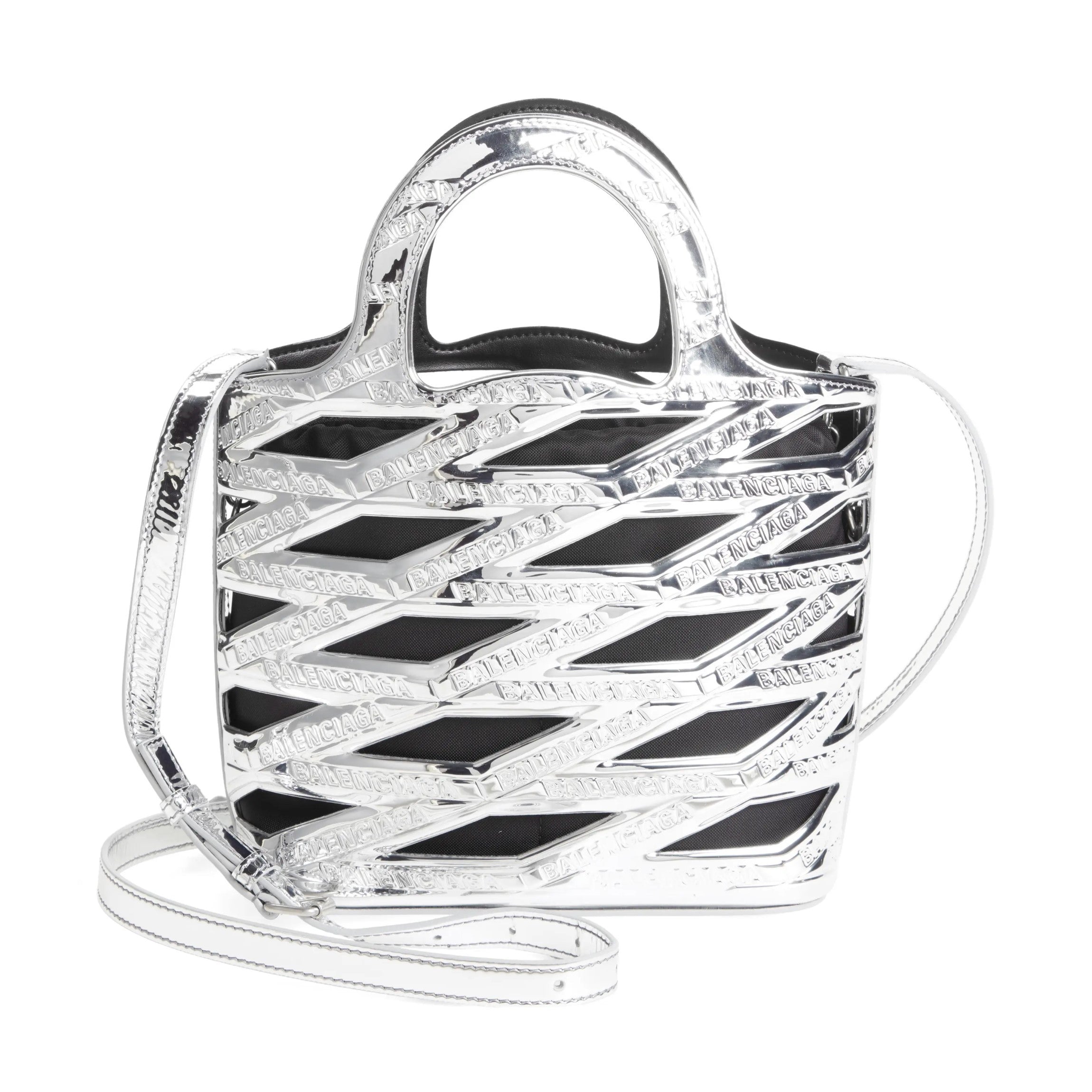 Balenciaga Bag: Neo Basket Handbag & Satchel in Metallic Silver -   Shop Bags LLC 