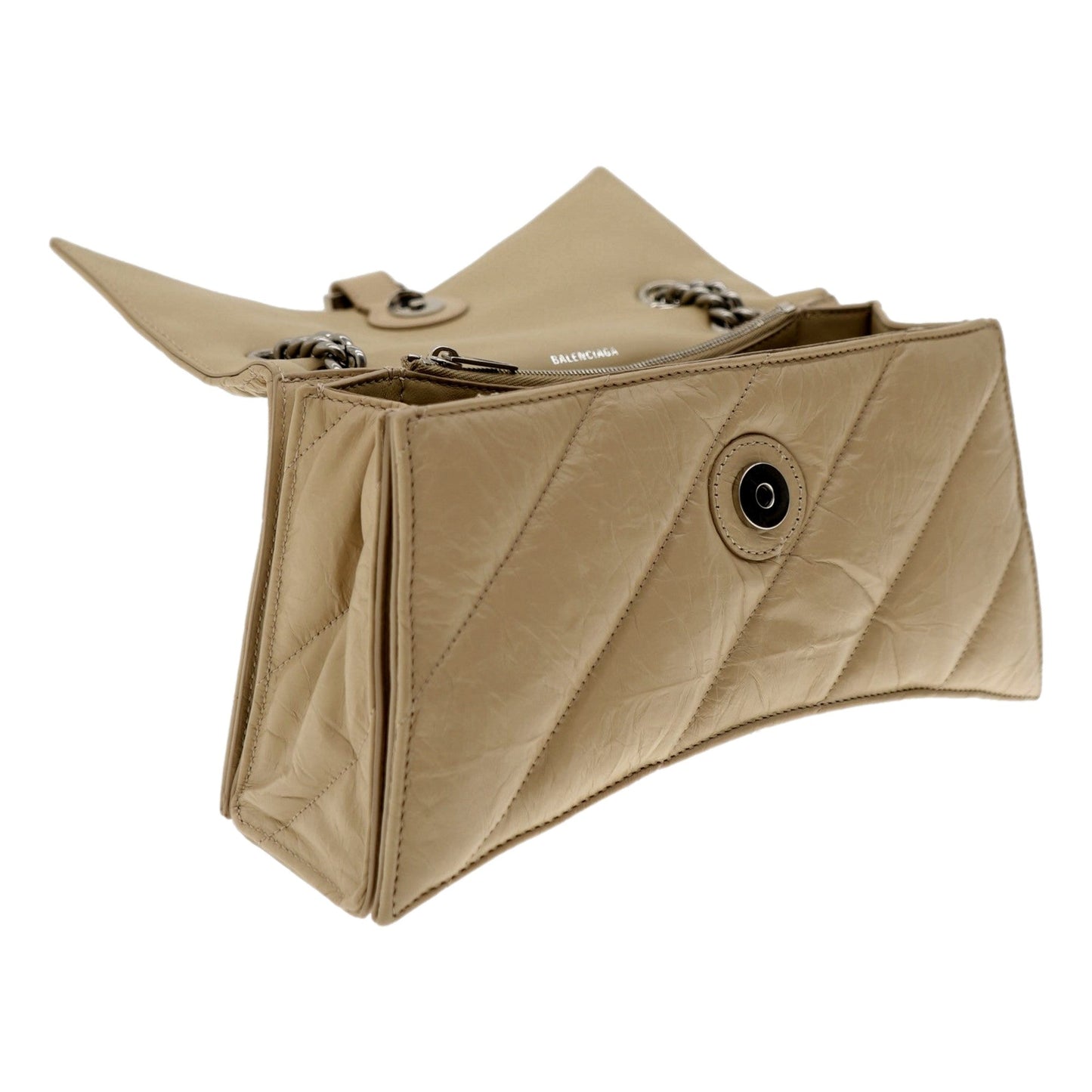 Balenciaga Crush Quilted Leather Bag: Luxury & Elegance in Taupe -   Shop Bags LLC 
