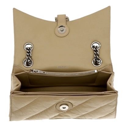 Balenciaga Crush Quilted Leather Bag: Luxury & Elegance in Taupe -   Shop Bags LLC 