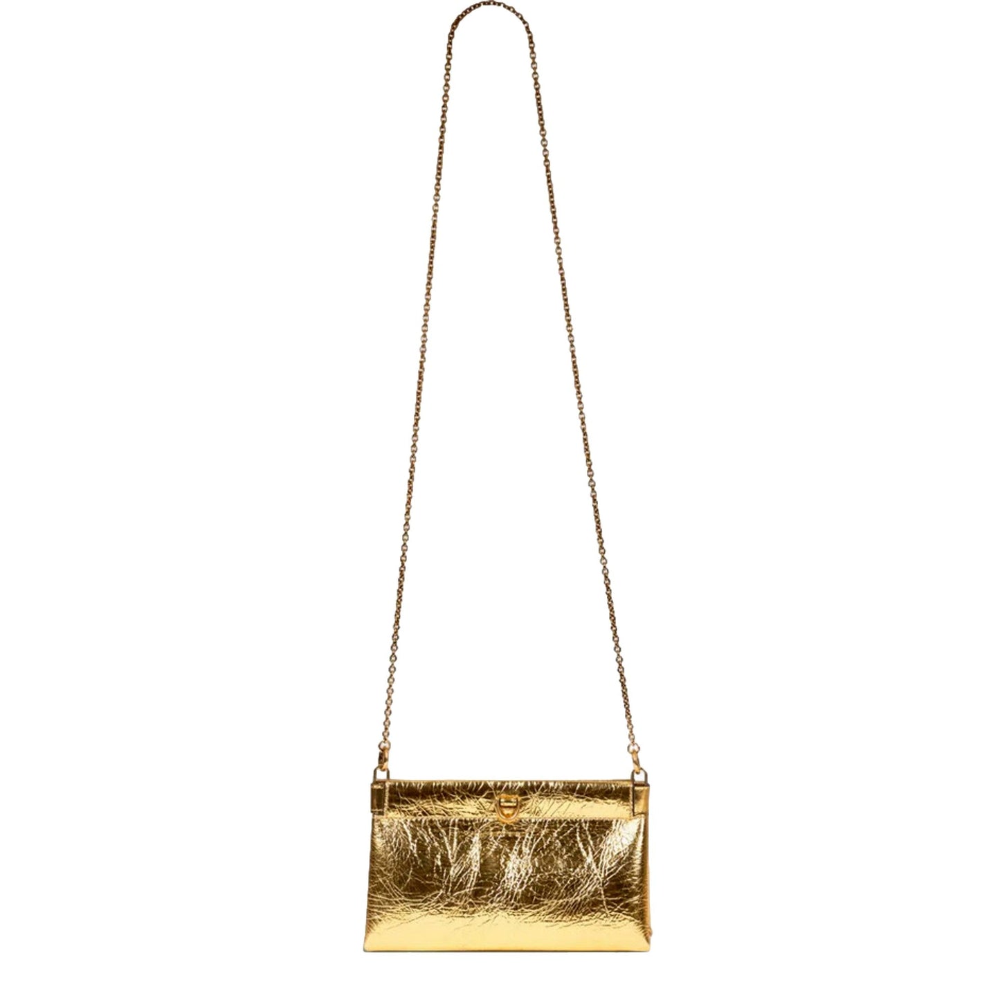 Balenciaga Crush Quilted Leather Mini Bag - Luxurious Metallic Gold -   Shop Bags LLC 