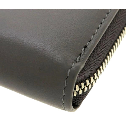 Balenciaga Leather Zip Around Coin Case Wallet - Elegant Gray Design -   Shop Bags LLC 
