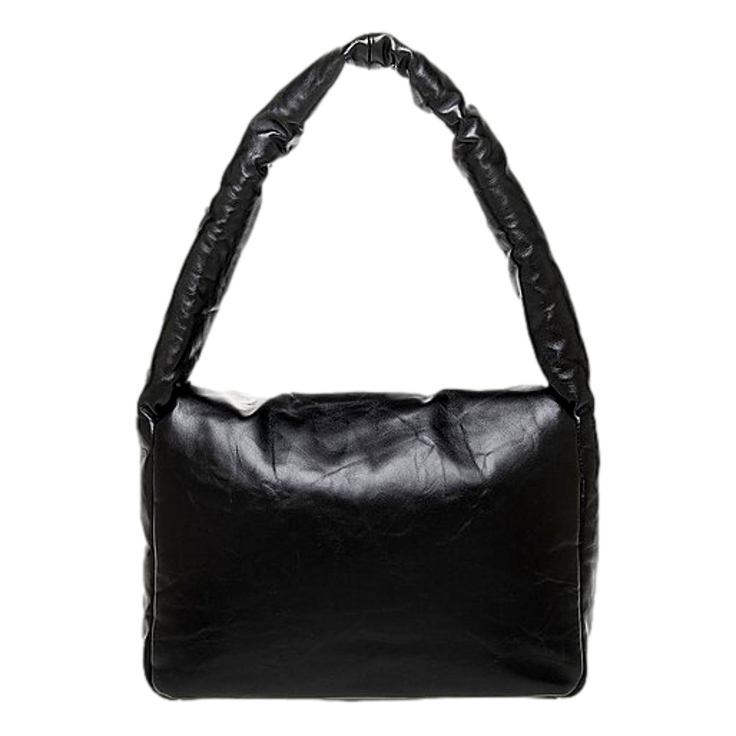 Balenciaga Monaco Soft Nappa Leather Shoulder Bag Black -   Shop Bags LLC 