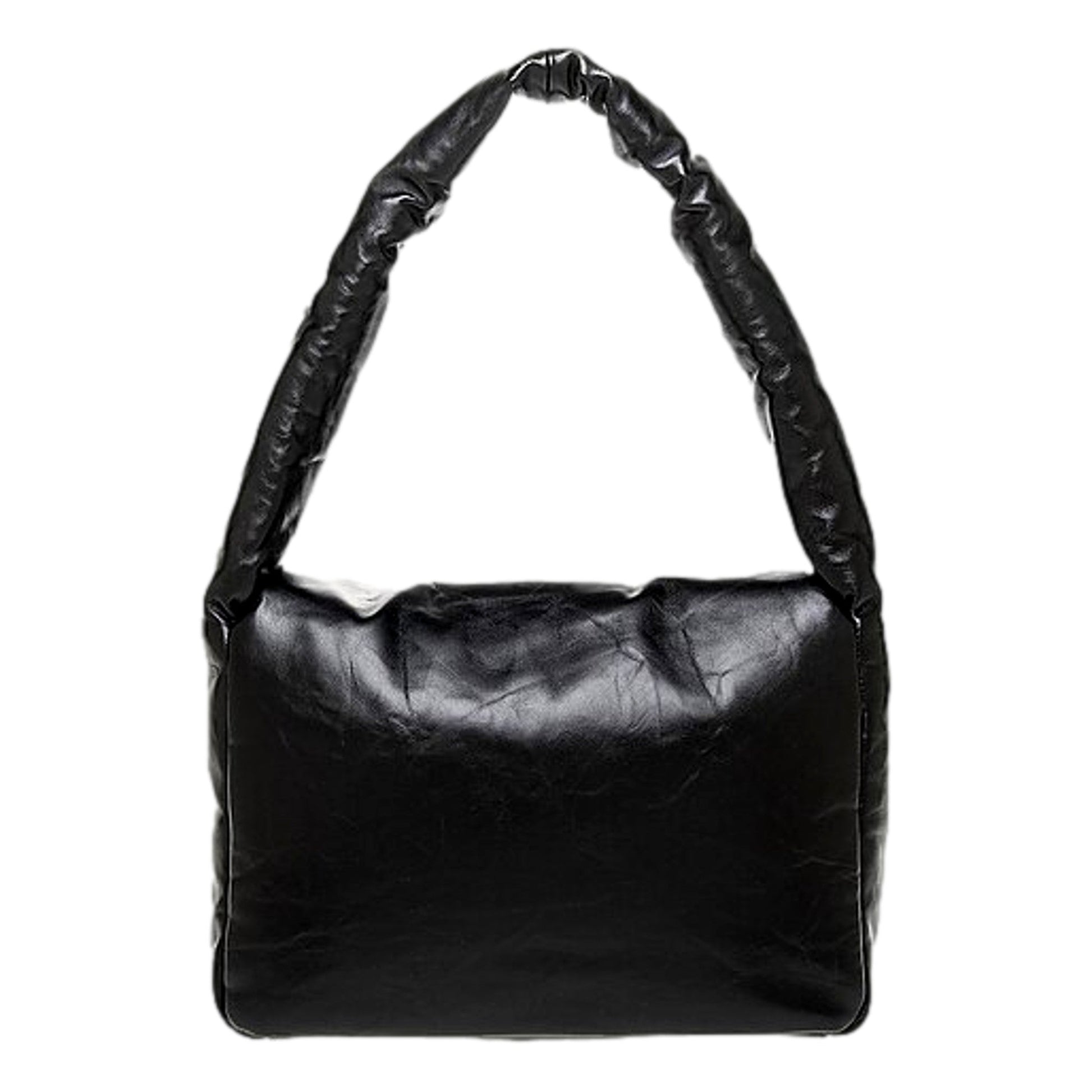 Balenciaga Monaco Soft Nappa Leather Shoulder Bag Black -   Shop Bags LLC 