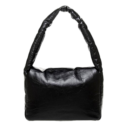 Balenciaga Monaco Soft Nappa Leather Shoulder Bag Black -   Shop Bags LLC 