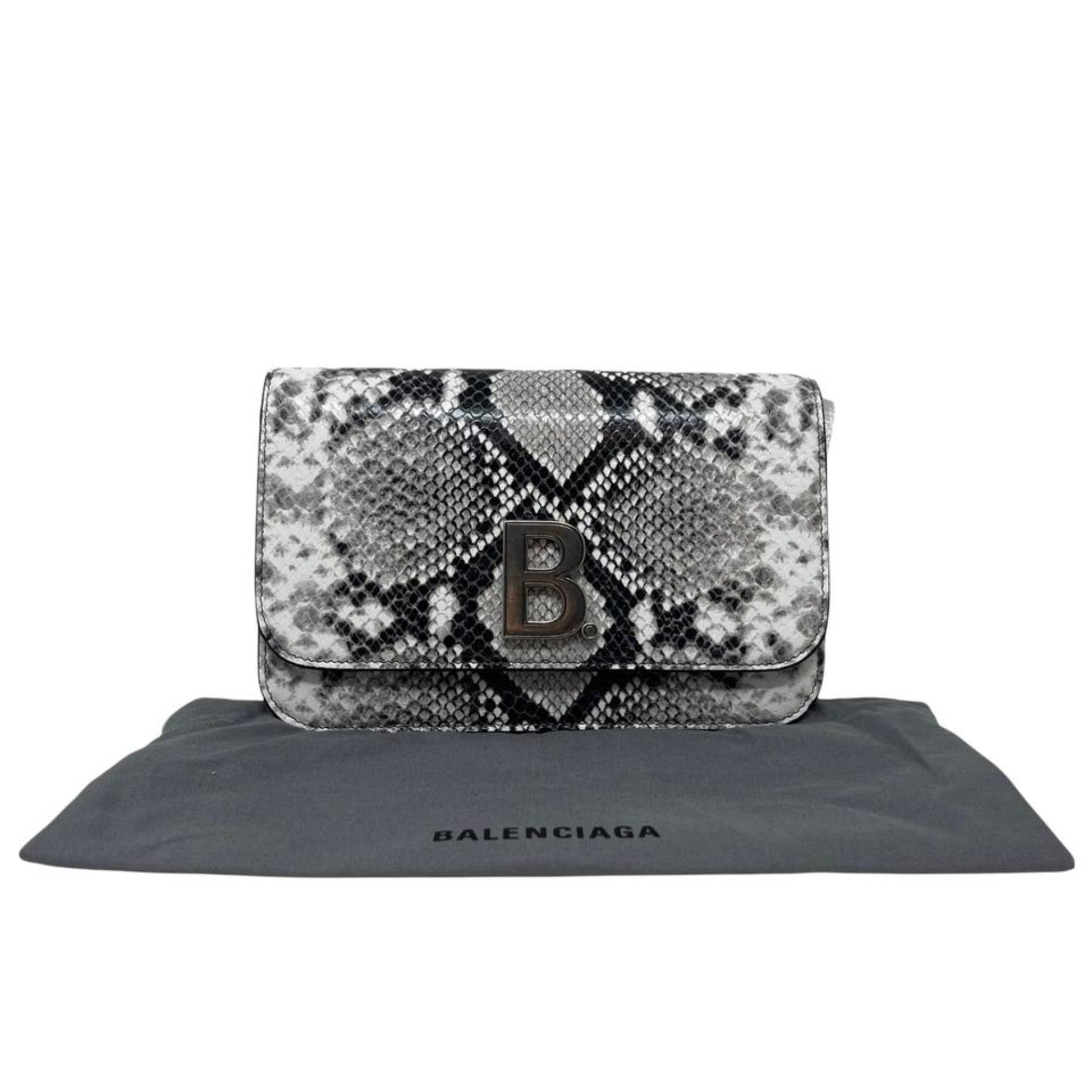 Balenciaga Python Print Wallet: Luxury Leather Chain Bag Elegance -   Shop Bags LLC