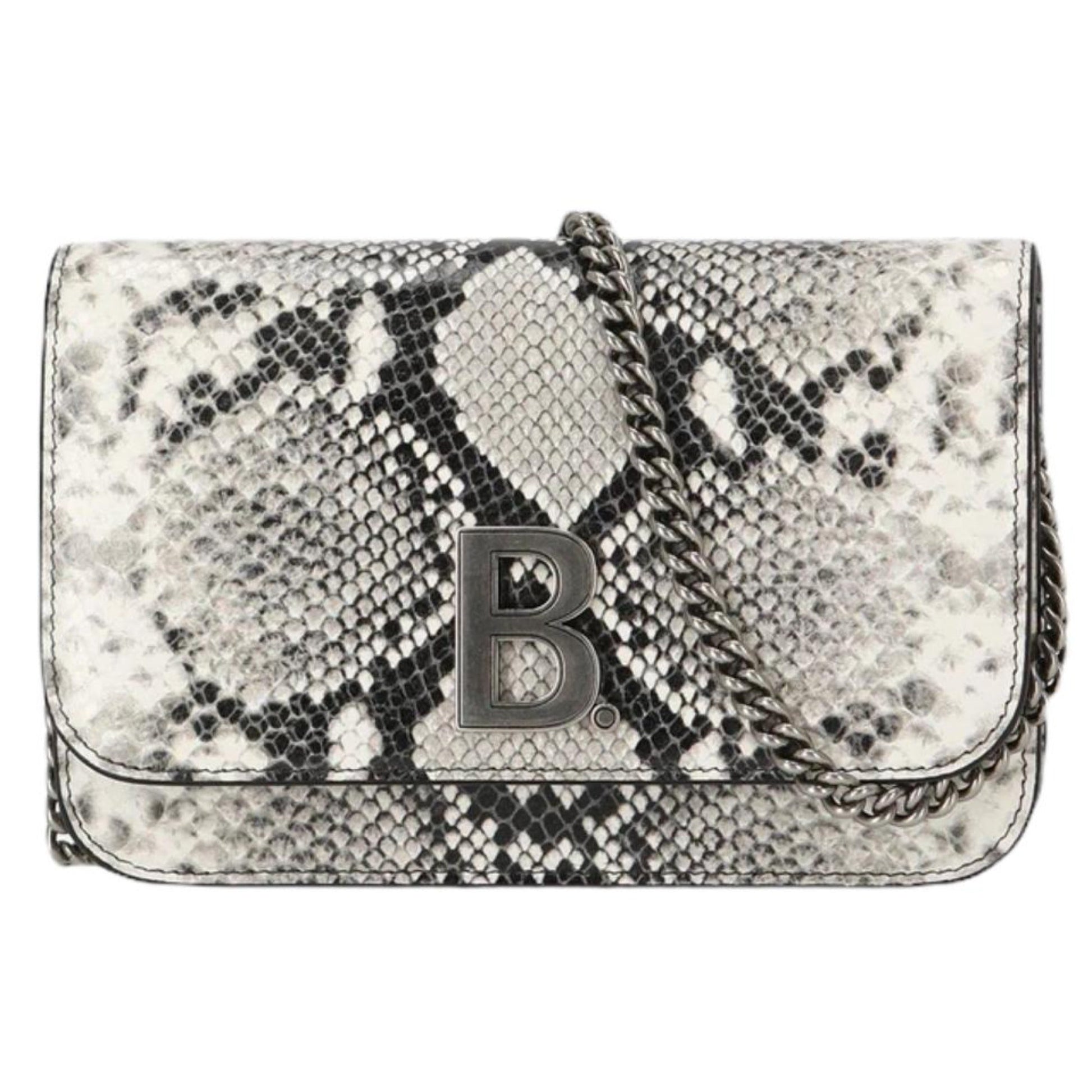 Balenciaga Python Print Wallet: Luxury Leather Chain Bag Elegance -   Shop Bags LLC