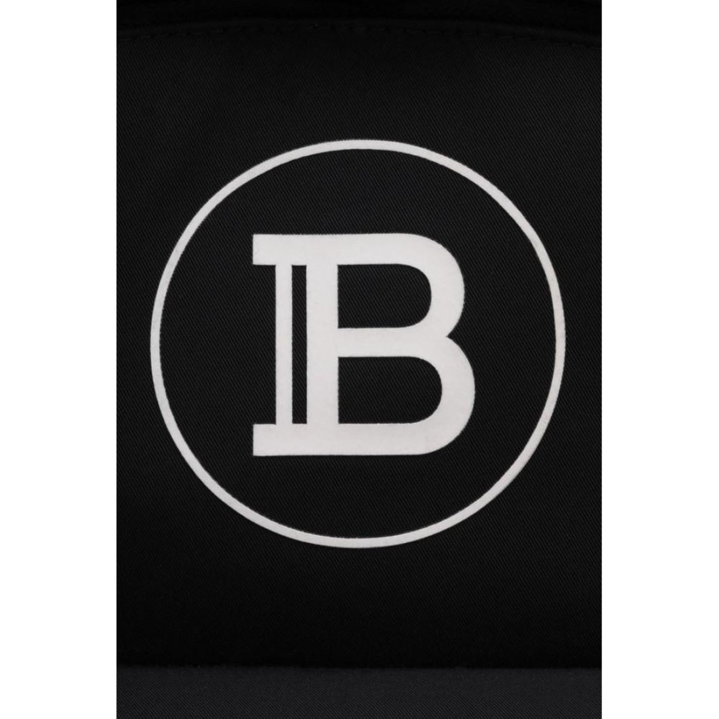 Balmain B-Back Logo Backpack - Sleek Black Nylon & White Accents -   Shop Bags LLC