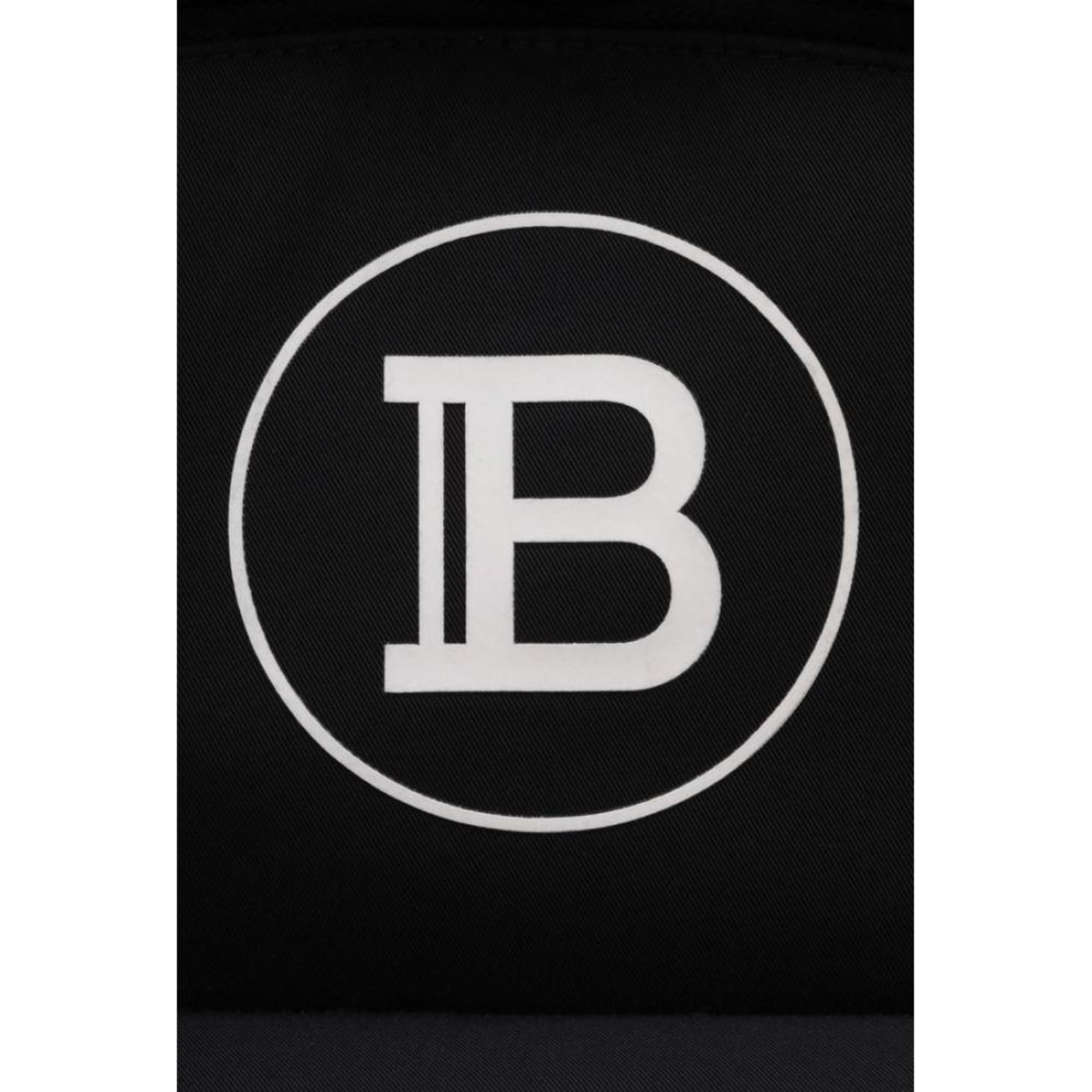 Balmain B-Back Logo Backpack - Sleek Black Nylon & White Accents -   Shop Bags LLC
