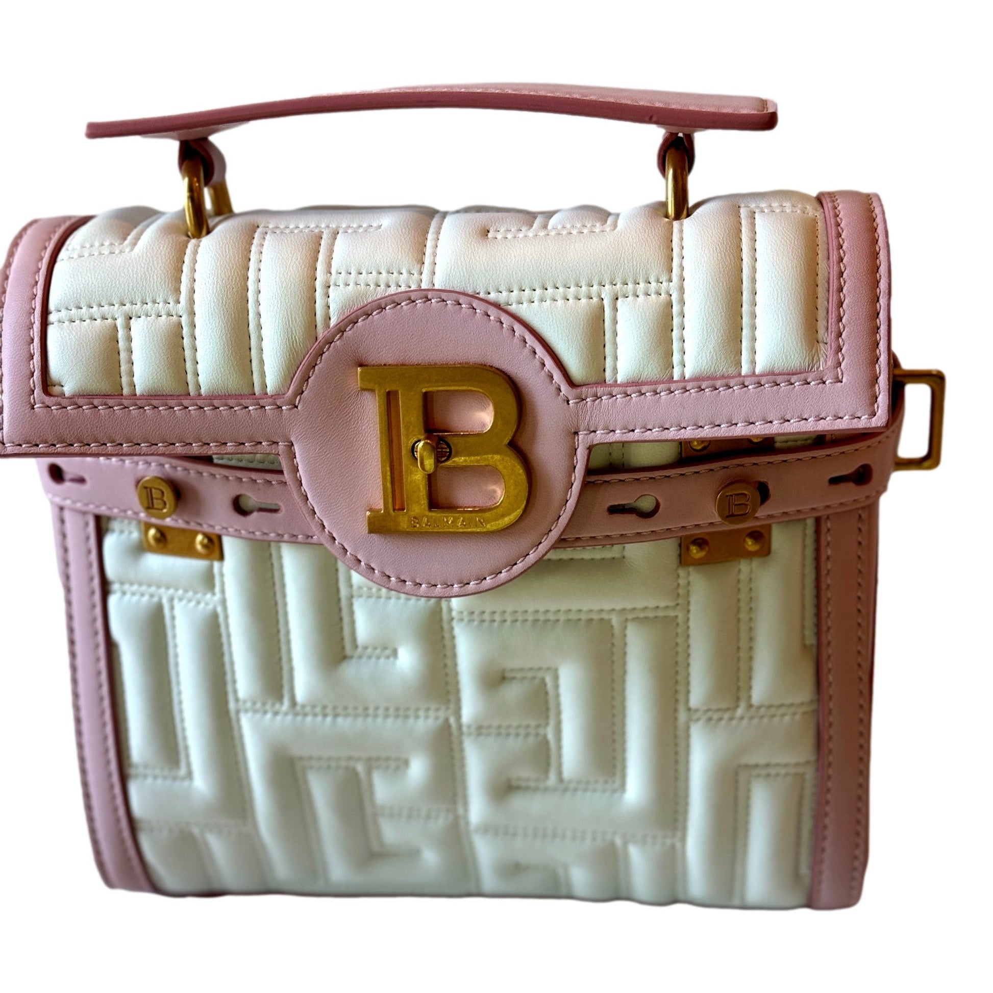 Balmain B-Buzz 23 Tote, Crossbody, Shoulder Bag - Quilted Luxury -   Shop Bags LLC 