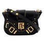 Balmain Blaze Medium Flap Shoulder Bag – Elegant Black Leather Design -   Shop Bags LLC