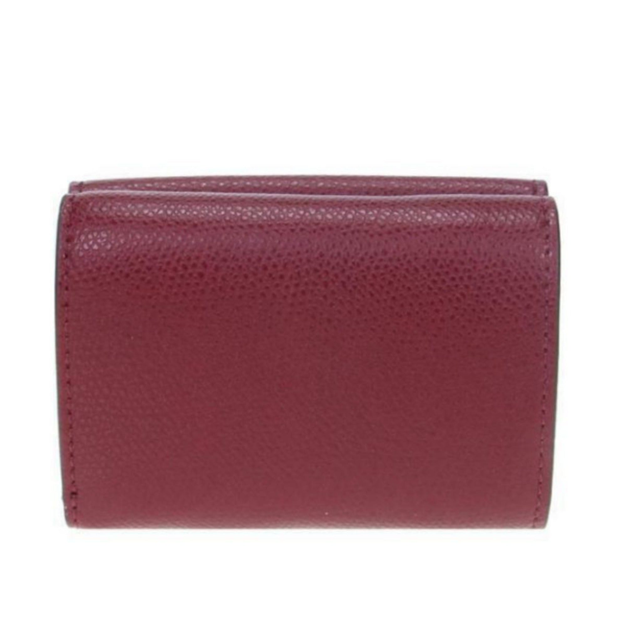 Fendi Red Calf Leather Trifold Wallet - Luxury & Functionality
