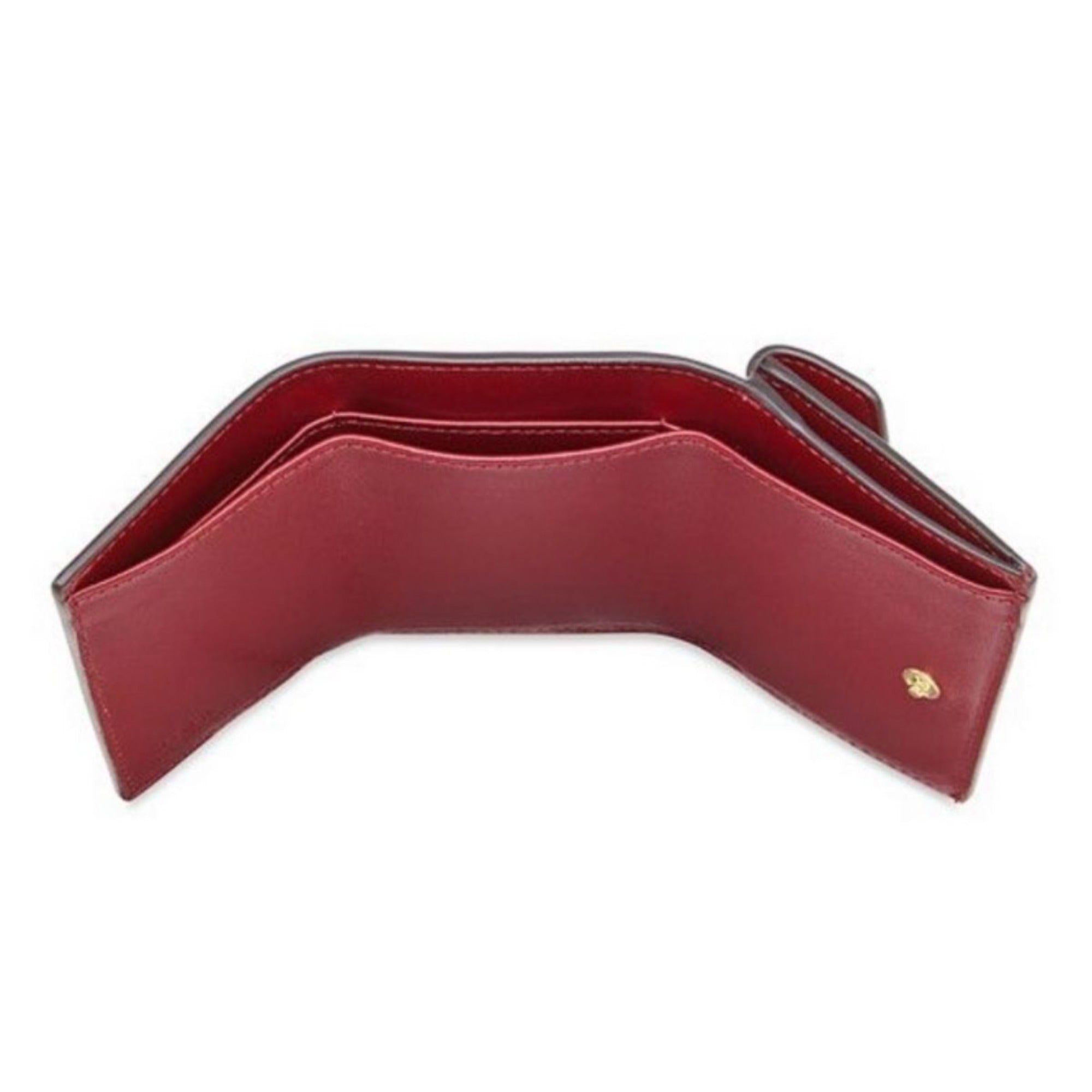 Fendi Red Calf Leather Trifold Wallet - Luxury & Functionality