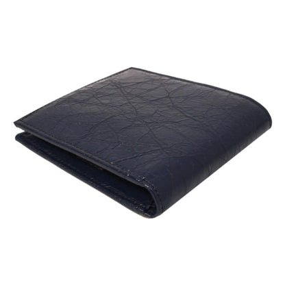 Bifold Wallet - Men's Luxurious Balenciaga Leather Wallet in Blue -   Shop Bags LLC 