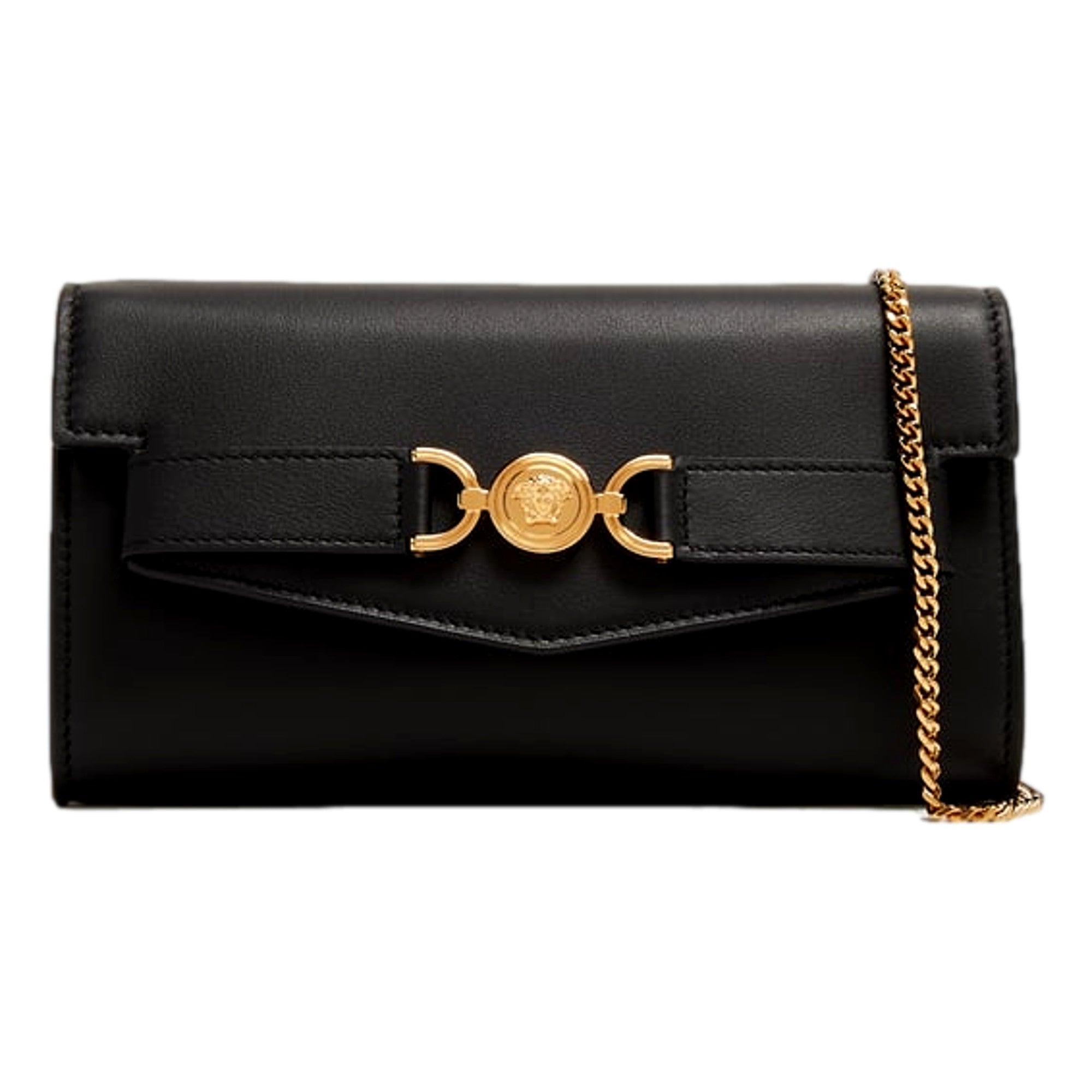 Black Wallet on Chain Crossbody Bag Handbags - Versace Medusa 95 -   Shop Bags LLC
