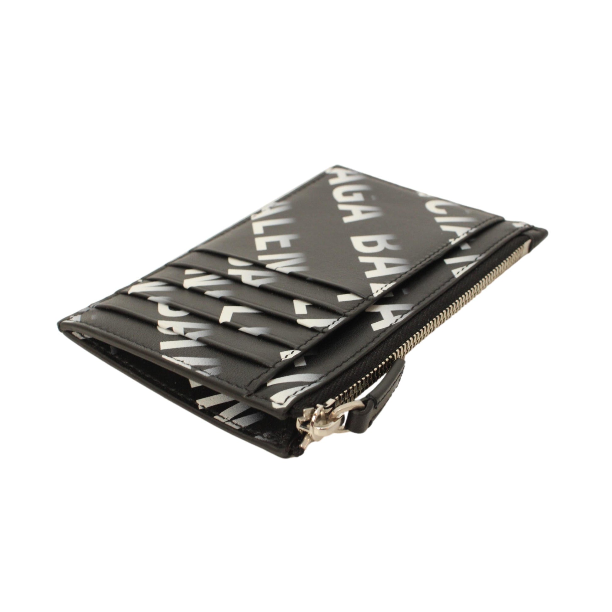 Black Zip Wallet for Men - Balenciaga Leather Mens Wallet -   Shop Bags LLC 