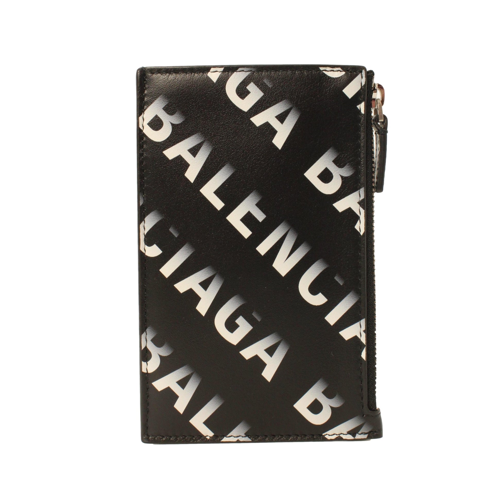 Black Zip Wallet for Men - Balenciaga Leather Mens Wallet -   Shop Bags LLC 