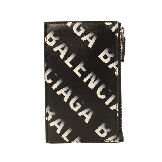 Black Zip Wallet for Men - Balenciaga Leather Mens Wallet -   Shop Bags LLC 
