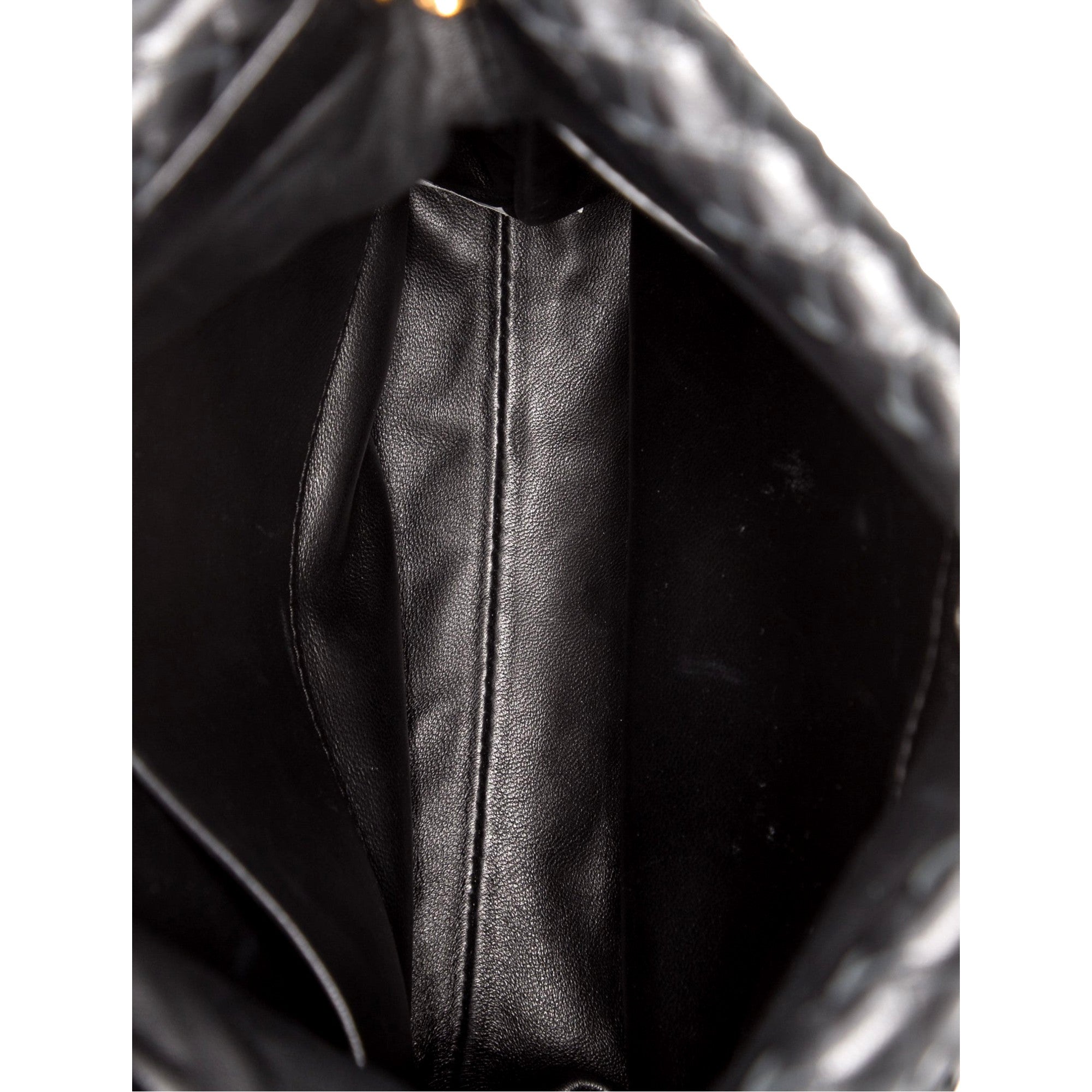 Bottega Veneta Intrecciato Olimpia Black Leather Shoulder Bag