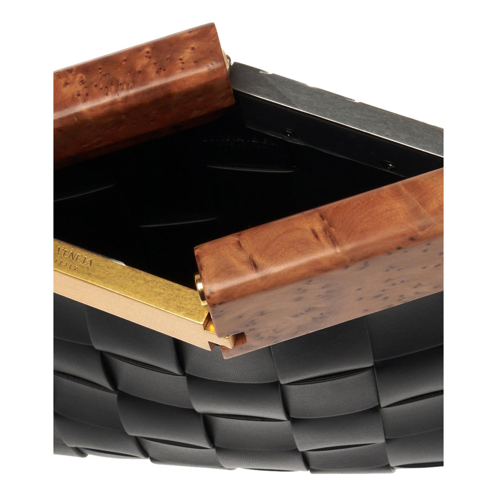 Bottega Veneta 'BV SNAP' Mogano Black Clutch - Luxurious Elegance -   Shop Bags LLC 