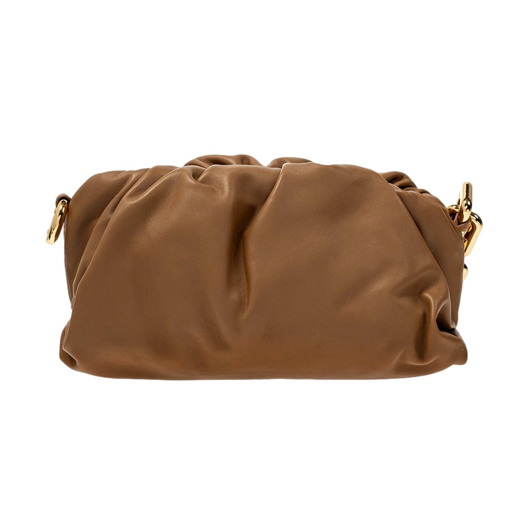 Bottega Veneta Chain Pouch - Luxe Brown Leather Shoulder Bag -   Shop Bags 