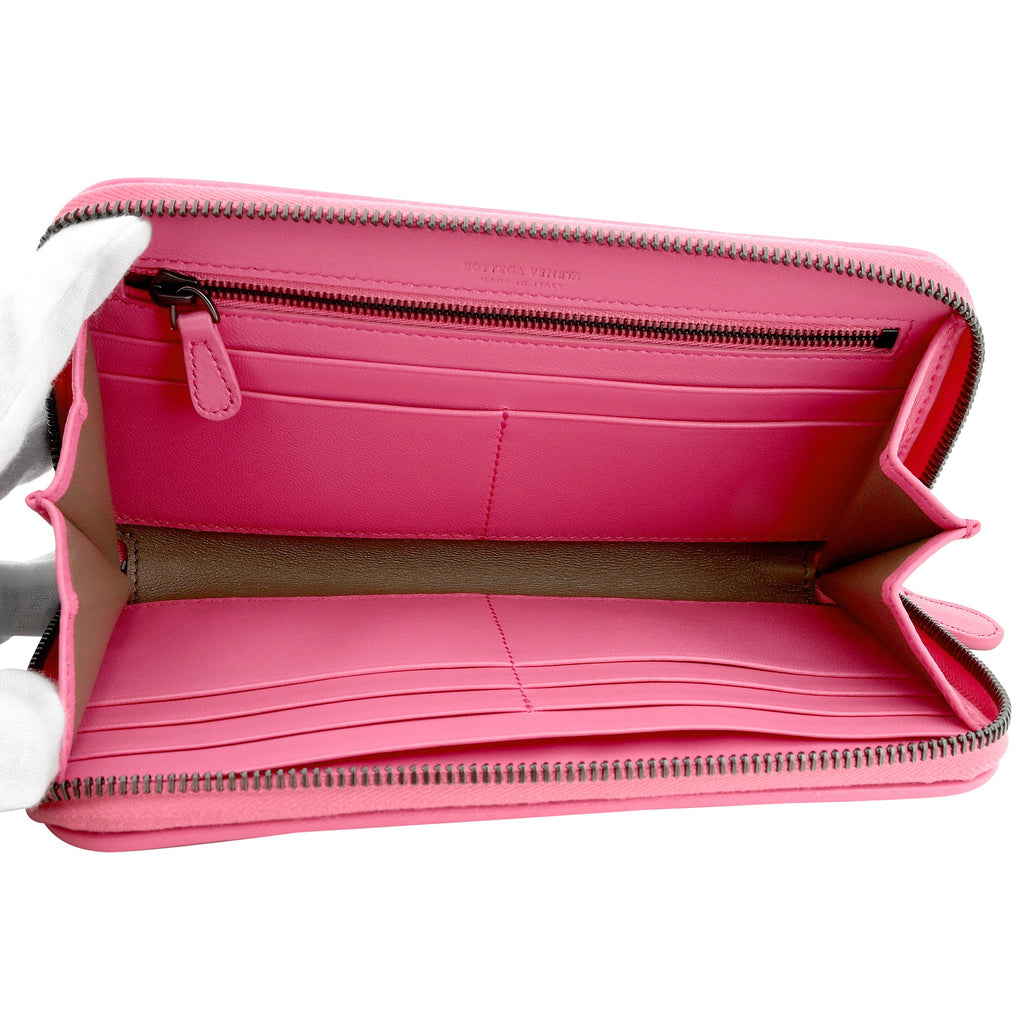 Bottega Veneta Pink Leather Wallet - Luxury with a Cheerful Twist -   Shop Bags LLC 