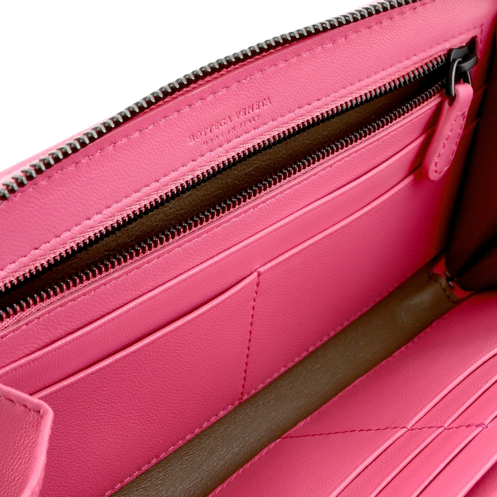 Bottega Veneta Pink Leather Wallet - Luxury with a Cheerful Twist -   Shop Bags LLC 