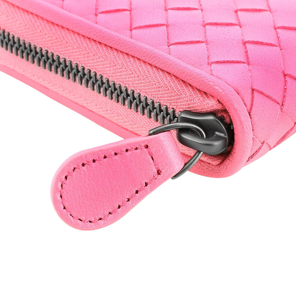 Bottega Veneta Pink Leather Wallet - Luxury with a Cheerful Twist -   Shop Bags LLC 