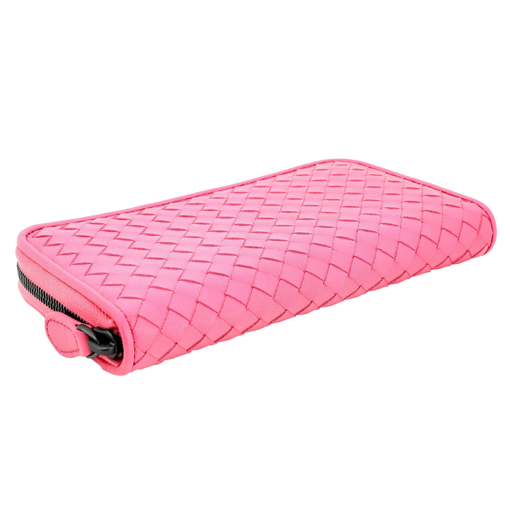 Bottega Veneta Pink Leather Wallet - Luxury with a Cheerful Twist -   Shop Bags LLC 