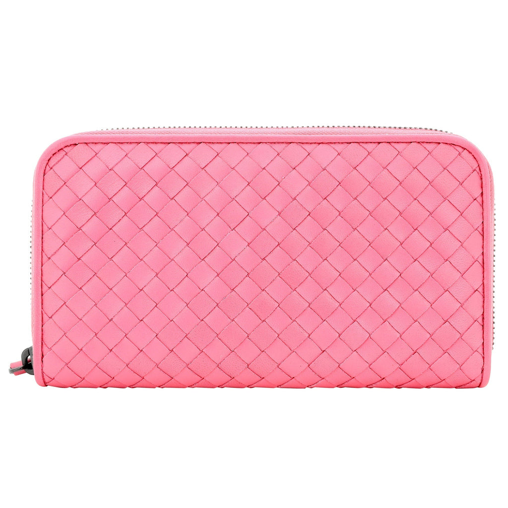 Bottega Veneta Pink Leather Wallet - Luxury with a Cheerful Twist -   Shop Bags LLC 