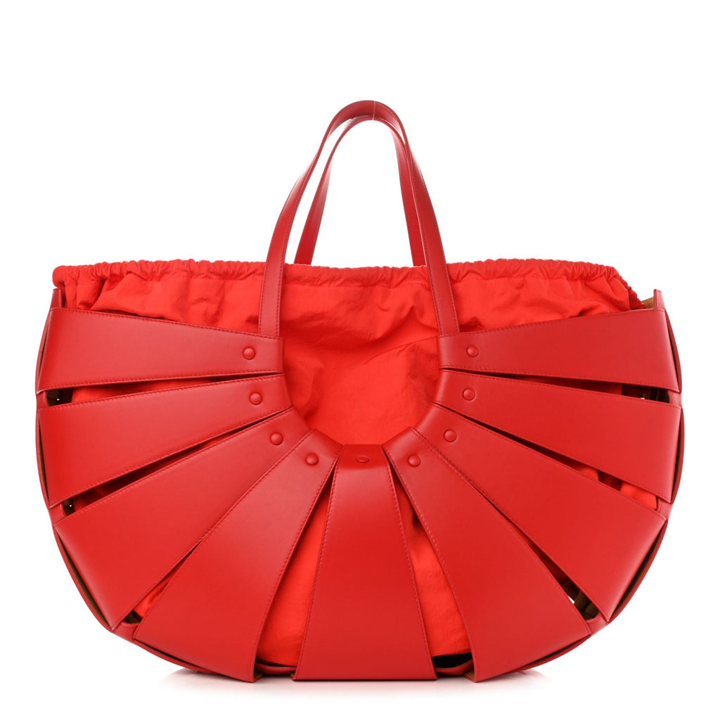 Bottega Veneta Shell Bag - Chic Chili Tomato Calfskin Handbag -  