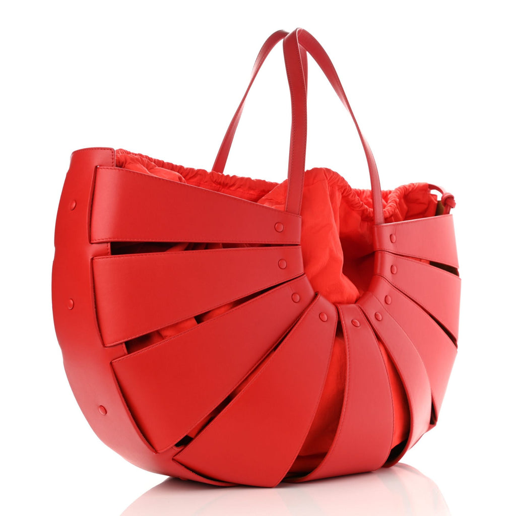 Bottega Veneta Shell Bag - Chic Chili Tomato Calfskin Handbag -  