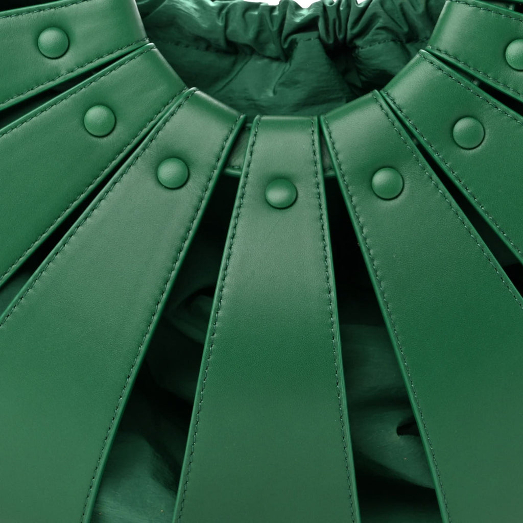 Bottega Veneta Shell Bag - Luxurious Racing Green Calfskin Elegance -  