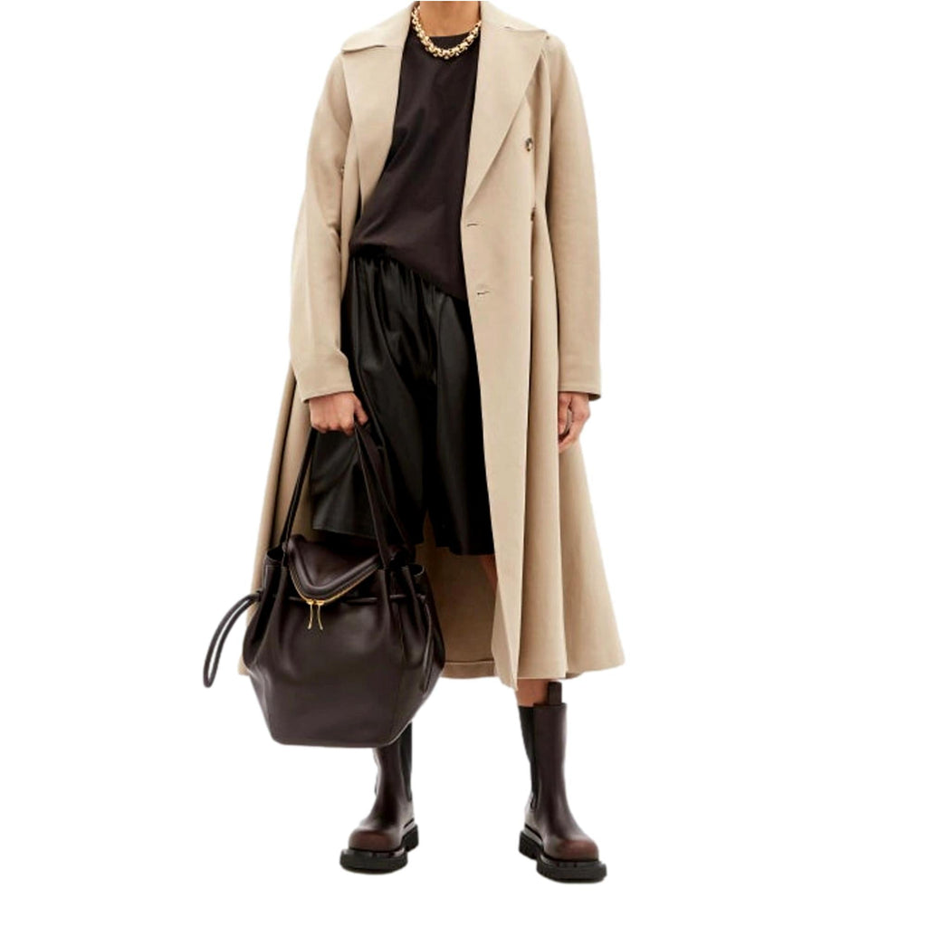 Bottega Veneta Shoulder Bag - Elegant Large Brown Calfskin Style -   Shop Bags LLC 