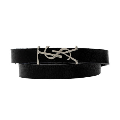 Bracelet, Shop Bags: Saint Laurent Monogram Black Leather Style -   Shop Bags LLC 
