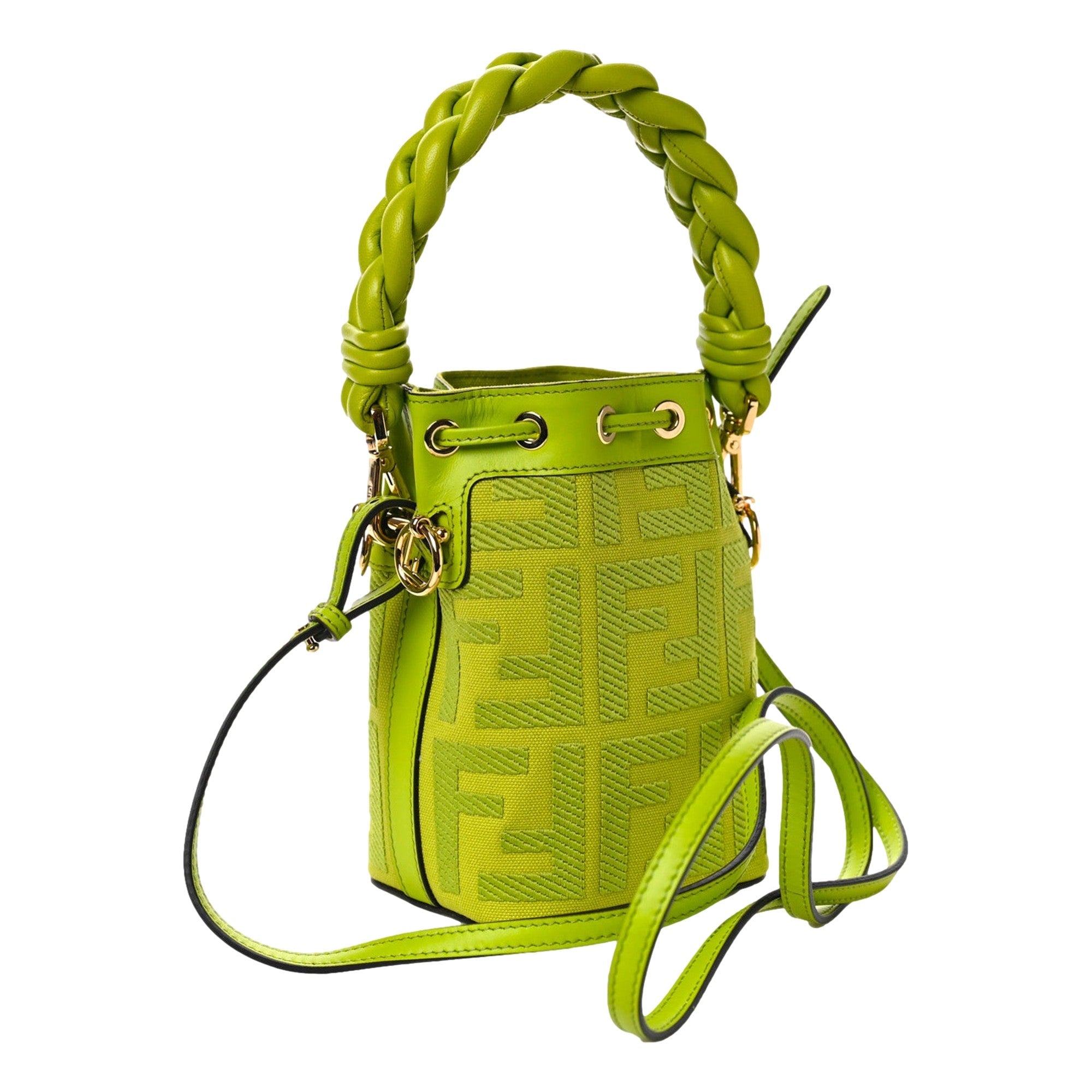 Bucket Bag Elegance: Fendi Bag, Mini Bag in Wasabi Green Luxury -   Shop Bags LLC 
