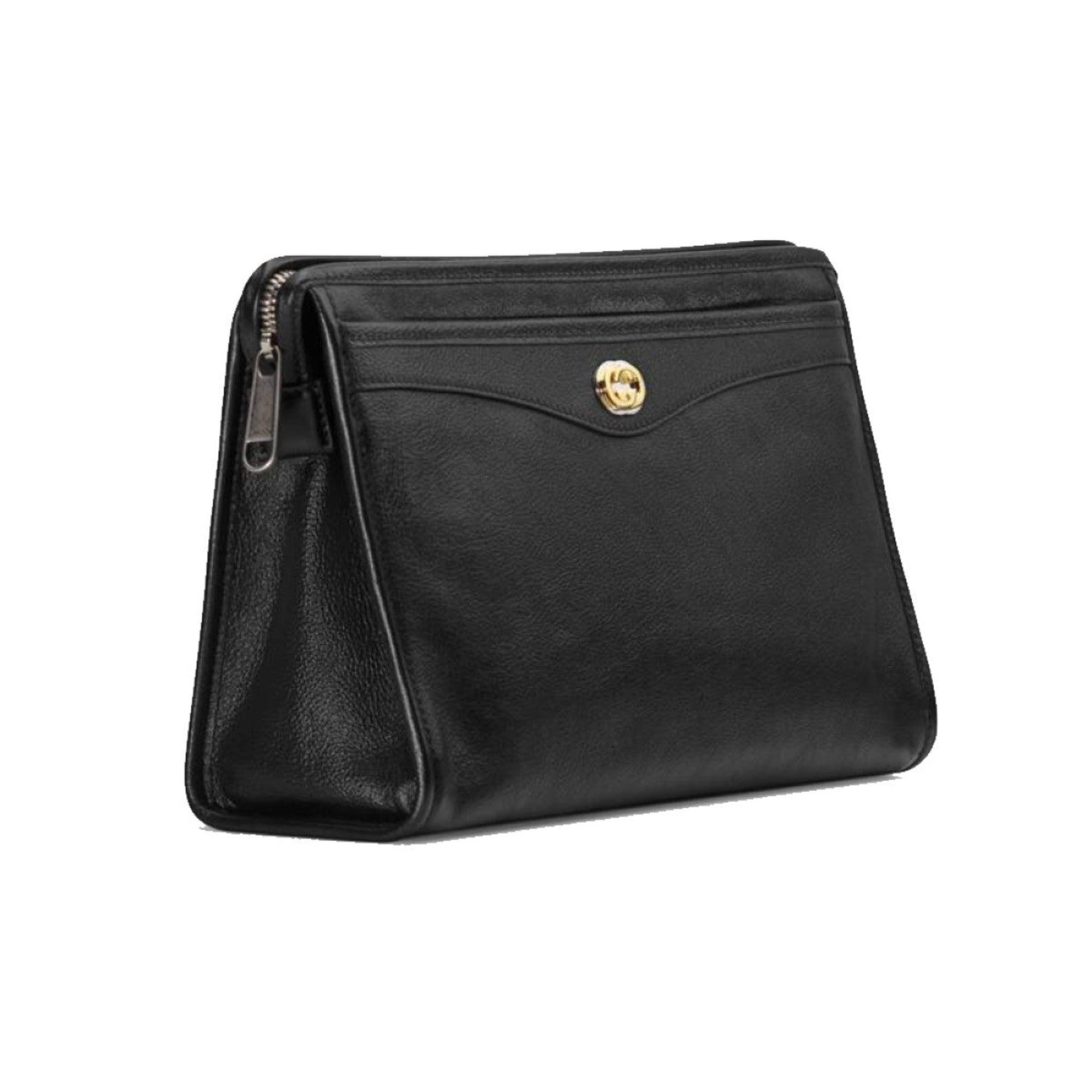 Gucci Pouch Bag | Fluffy Calf Leather Cosmetic Bag | Chic Gucci Bag