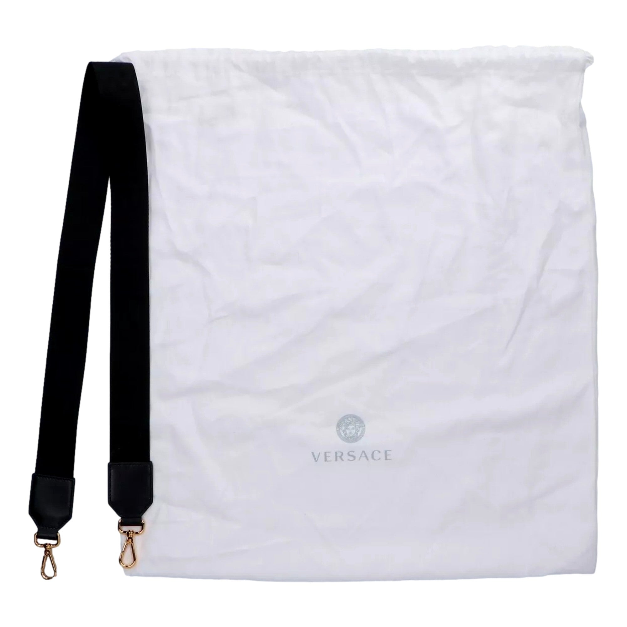 Versace Bag: Nero Mini Tote Bag - Chic Studded Logo Tote Bag