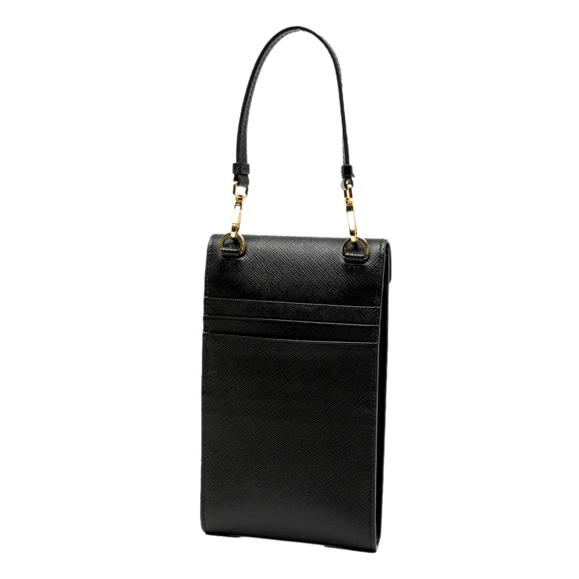 Chain Strap Mini Bag Handbags - Prada Saffiano Lux Black Elegance -   Shop Bags LLC