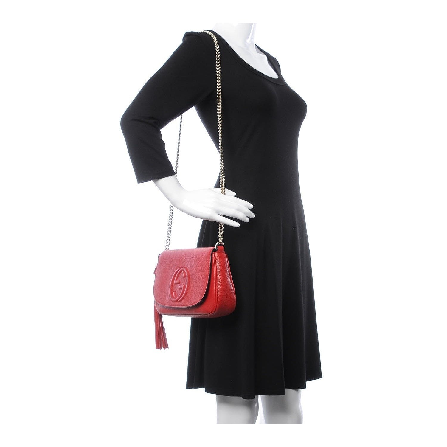 Gucci Soho Disco Red Leather Bag - Stylish Crossbody for Any Occasion