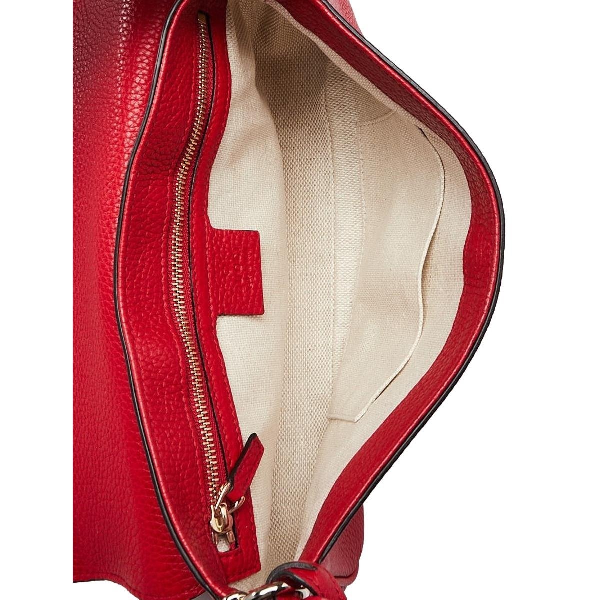 Gucci Soho Disco Red Leather Bag - Stylish Crossbody for Any Occasion