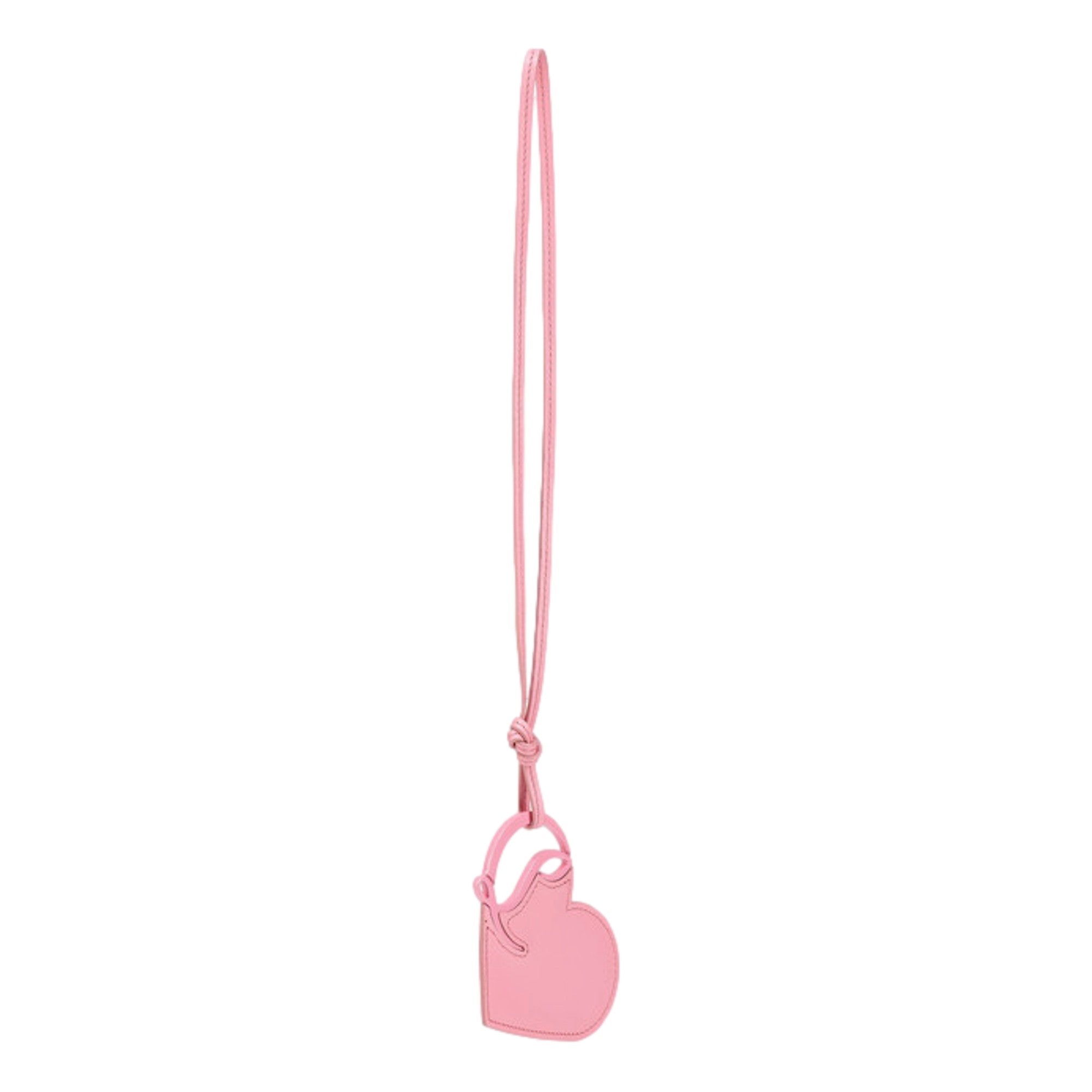 Christian Louboutin Calipso Pink Leather Heart Charm Keychain -   Shop Bags LLC