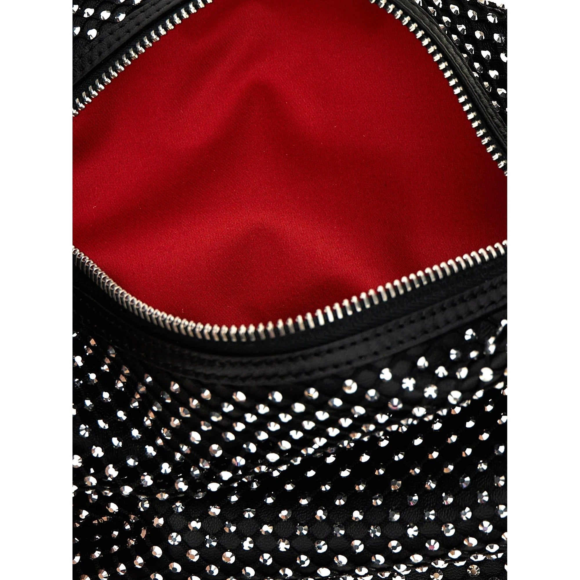 Christian Louboutin Le 54: Black Crystal Studded Shoulder Bag Luxury -   Shop Bags LLC
