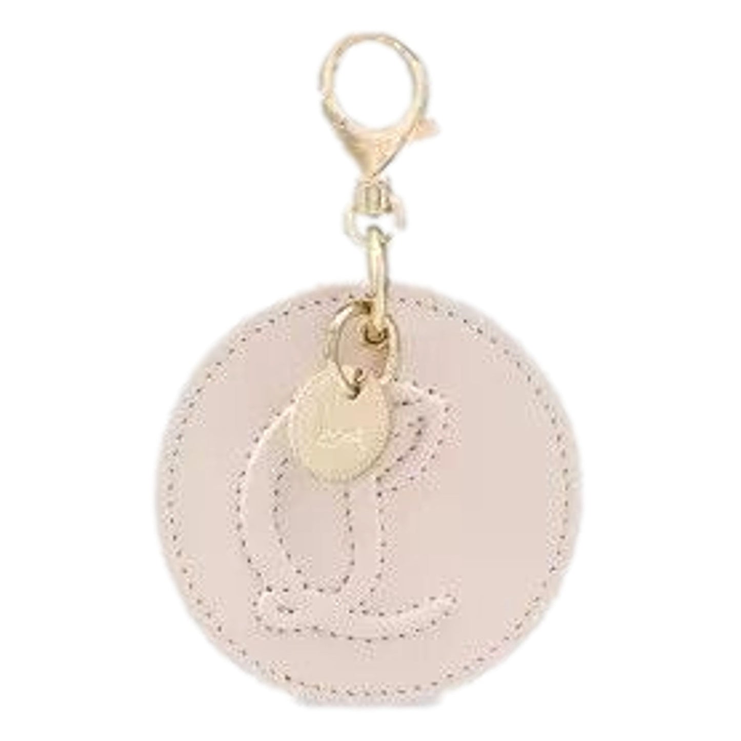 Christian Louboutin Leather Bag Charm Keychain in Leche Cream -   Shop Bags LLC