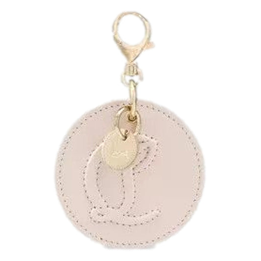 Christian Louboutin Leather Bag Charm Keychain in Leche Cream -   Shop Bags LLC