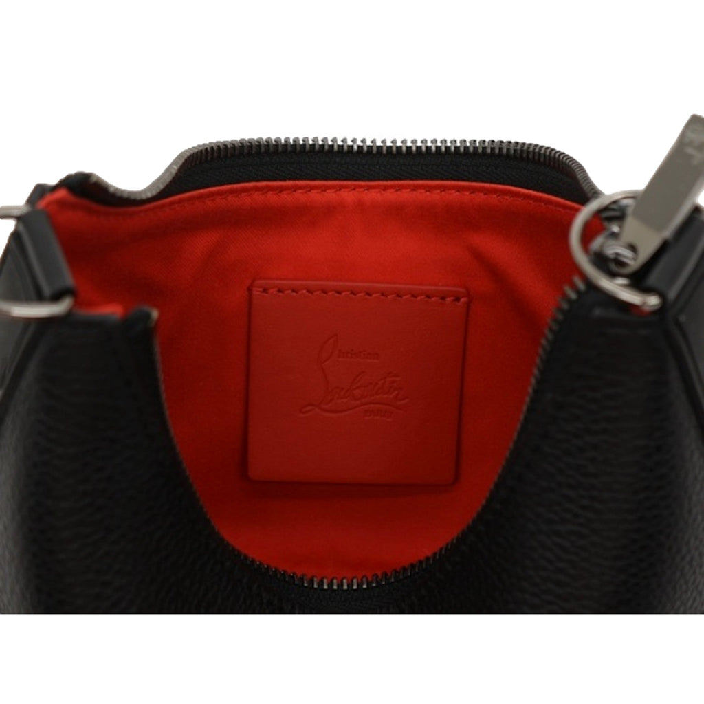 Christian Louboutin Loubila Black Leather Mini Bag - Chain Strap Charm -   Shop Bags LLC