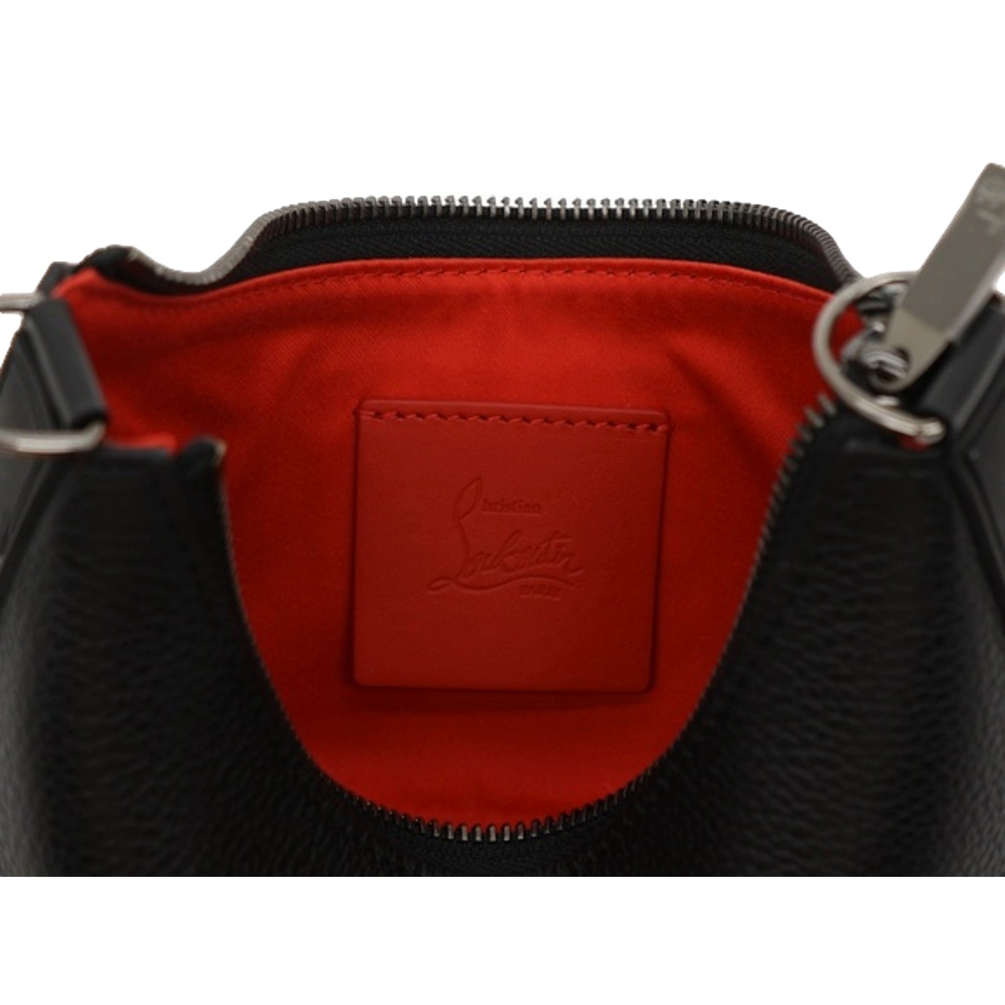 Christian Louboutin Loubila Black Leather Mini Bag - Chain Strap Charm -   Shop Bags LLC