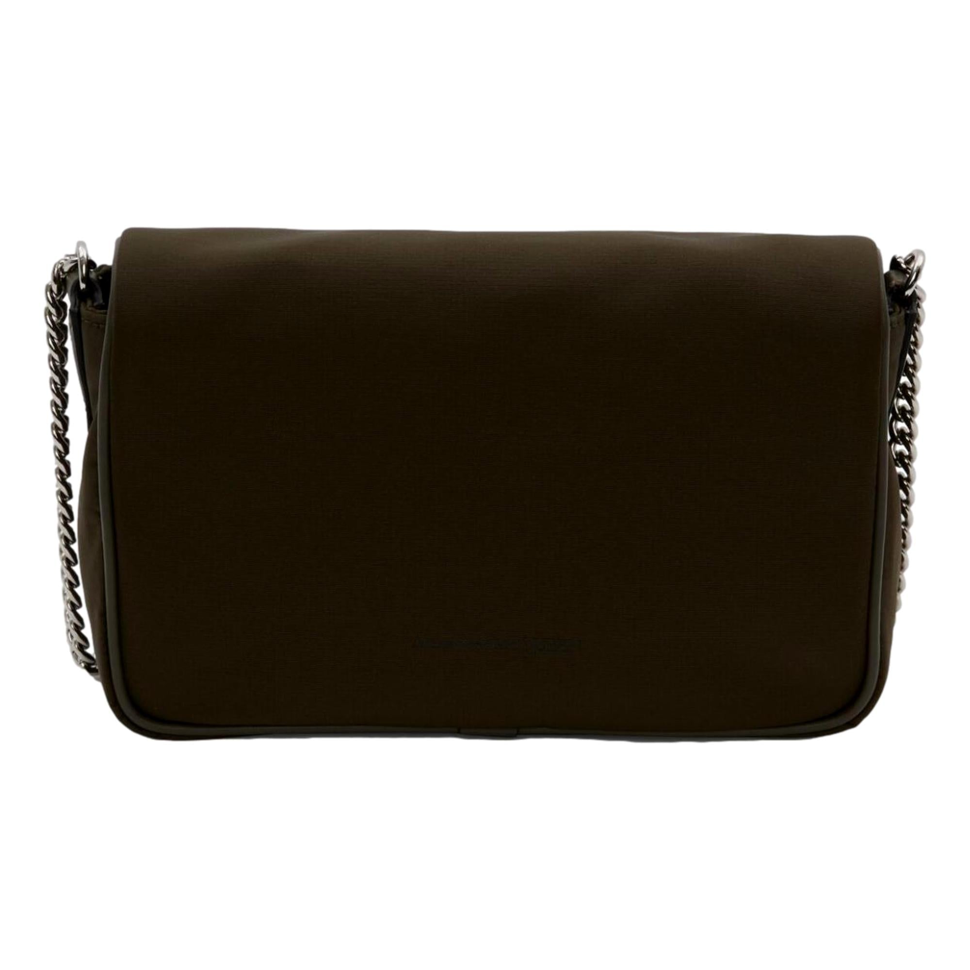 Edgy Alexander McQueen Shoulder Bag - Army Green Graffiti Skull Design -  